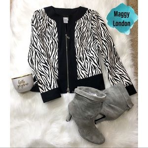 Maggy London Zebra Print Jacket